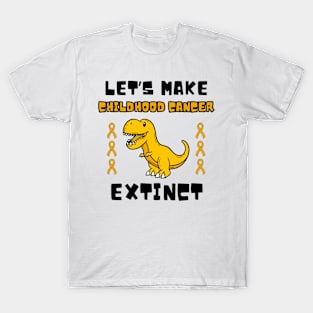 Childhood Cancer Extinct Dinosaur Dino Pediatrician Pedia T-Shirt